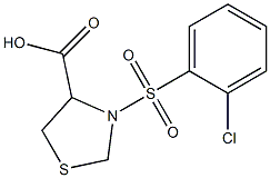 3-[(2-chlorobenzene)sulfonyl]-1,3-thiazolidine-4-carboxylic acid,,结构式