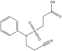 3-[(2-cyanoethyl)(phenyl)sulfamoyl]propanoic acid Structure