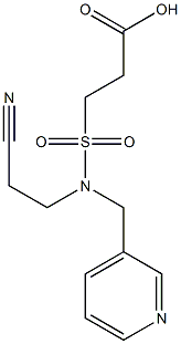 3-[(2-cyanoethyl)(pyridin-3-ylmethyl)sulfamoyl]propanoic acid|