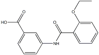 3-[(2-ethoxybenzoyl)amino]benzoic acid 化学構造式