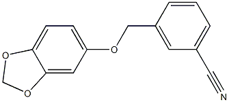 3-[(2H-1,3-benzodioxol-5-yloxy)methyl]benzonitrile Structure
