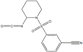 3-[(2-isocyanatopiperidine-1-)sulfonyl]benzonitrile Structure