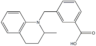 3-[(2-methyl-1,2,3,4-tetrahydroquinolin-1-yl)methyl]benzoic acid 结构式