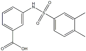 3-[(3,4-dimethylbenzene)sulfonamido]benzoic acid Struktur