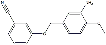 3-[(3-amino-4-methoxyphenyl)methoxy]benzonitrile Structure