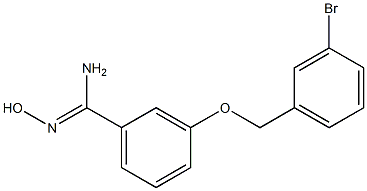 3-[(3-bromobenzyl)oxy]-N'-hydroxybenzenecarboximidamide 结构式