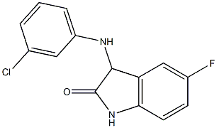 3-[(3-chlorophenyl)amino]-5-fluoro-2,3-dihydro-1H-indol-2-one Structure