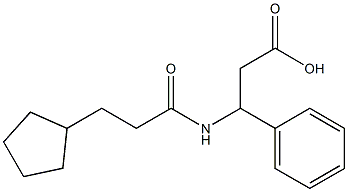 3-[(3-cyclopentylpropanoyl)amino]-3-phenylpropanoic acid Structure