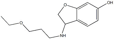 3-[(3-ethoxypropyl)amino]-2,3-dihydro-1-benzofuran-6-ol 化学構造式