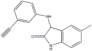 3-[(3-ethynylphenyl)amino]-5-methyl-2,3-dihydro-1H-indol-2-one Structure