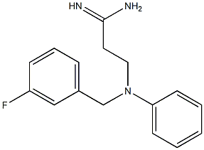 3-[(3-fluorobenzyl)(phenyl)amino]propanimidamide,,结构式