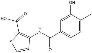 3-[(3-hydroxy-4-methylbenzoyl)amino]thiophene-2-carboxylic acid,,结构式