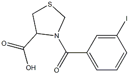 3-[(3-iodophenyl)carbonyl]-1,3-thiazolidine-4-carboxylic acid Struktur