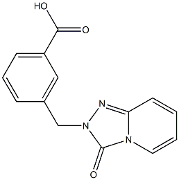 3-[(3-oxo[1,2,4]triazolo[4,3-a]pyridin-2(3H)-yl)methyl]benzoic acid Struktur