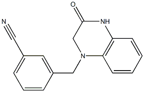 3-[(3-oxo-1,2,3,4-tetrahydroquinoxalin-1-yl)methyl]benzonitrile,,结构式