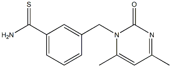 3-[(4,6-dimethyl-2-oxopyrimidin-1(2H)-yl)methyl]benzenecarbothioamide,,结构式