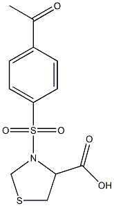 3-[(4-acetylbenzene)sulfonyl]-1,3-thiazolidine-4-carboxylic acid