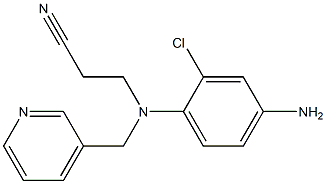 3-[(4-amino-2-chlorophenyl)(pyridin-3-ylmethyl)amino]propanenitrile Struktur