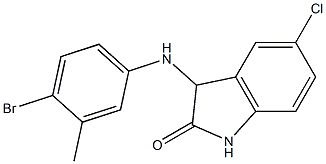 3-[(4-bromo-3-methylphenyl)amino]-5-chloro-2,3-dihydro-1H-indol-2-one Structure