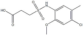 3-[(4-chloro-2-methoxy-5-methylphenyl)sulfamoyl]propanoic acid Struktur