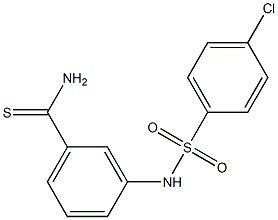 3-[(4-chlorobenzene)sulfonamido]benzene-1-carbothioamide 结构式