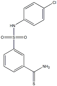 3-[(4-chlorophenyl)sulfamoyl]benzene-1-carbothioamide,,结构式