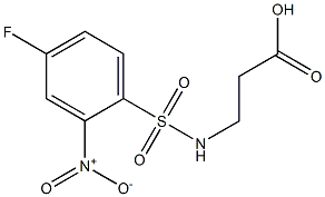 3-[(4-fluoro-2-nitrobenzene)sulfonamido]propanoic acid Structure