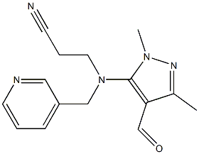 3-[(4-formyl-1,3-dimethyl-1H-pyrazol-5-yl)(pyridin-3-ylmethyl)amino]propanenitrile