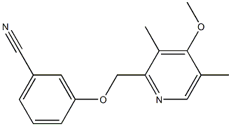 3-[(4-methoxy-3,5-dimethylpyridin-2-yl)methoxy]benzonitrile,,结构式