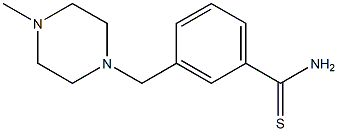 3-[(4-methylpiperazin-1-yl)methyl]benzenecarbothioamide 化学構造式