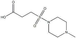 3-[(4-methylpiperazine-1-)sulfonyl]propanoic acid 化学構造式