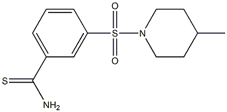 3-[(4-methylpiperidin-1-yl)sulfonyl]benzenecarbothioamide,,结构式