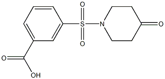 3-[(4-oxopiperidin-1-yl)sulfonyl]benzoic acid Structure