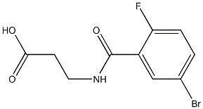 3-[(5-bromo-2-fluorobenzoyl)amino]propanoic acid,,结构式