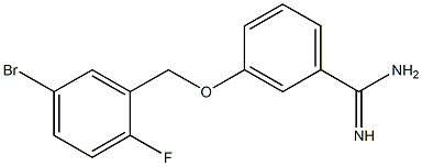 3-[(5-bromo-2-fluorobenzyl)oxy]benzenecarboximidamide Structure