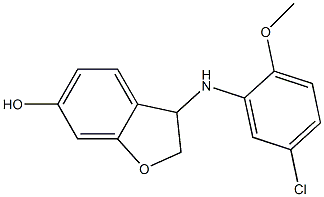 3-[(5-chloro-2-methoxyphenyl)amino]-2,3-dihydro-1-benzofuran-6-ol,,结构式