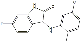 3-[(5-chloro-2-methylphenyl)amino]-6-fluoro-2,3-dihydro-1H-indol-2-one Structure