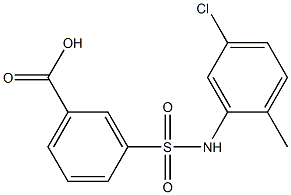 3-[(5-chloro-2-methylphenyl)sulfamoyl]benzoic acid 化学構造式