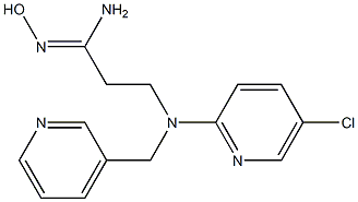 3-[(5-chloropyridin-2-yl)(pyridin-3-ylmethyl)amino]-N'-hydroxypropanimidamide 结构式