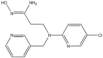 3-[(5-chloropyridin-2-yl)(pyridin-3-ylmethyl)amino]-N'-hydroxypropanimidamide,,结构式