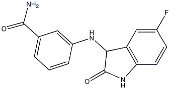 3-[(5-fluoro-2-oxo-2,3-dihydro-1H-indol-3-yl)amino]benzamide Structure