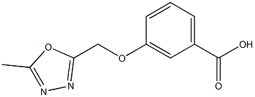3-[(5-methyl-1,3,4-oxadiazol-2-yl)methoxy]benzoic acid,,结构式