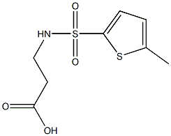 3-[(5-methylthiophene-2-)sulfonamido]propanoic acid Struktur