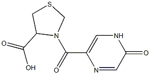 3-[(5-oxo-4,5-dihydropyrazin-2-yl)carbonyl]-1,3-thiazolidine-4-carboxylic acid Structure