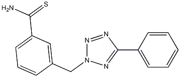 3-[(5-phenyl-2H-1,2,3,4-tetrazol-2-yl)methyl]benzene-1-carbothioamide 结构式