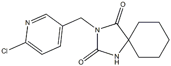 3-[(6-chloropyridin-3-yl)methyl]-1,3-diazaspiro[4.5]decane-2,4-dione Structure