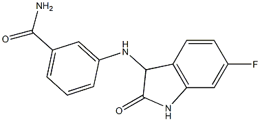 3-[(6-fluoro-2-oxo-2,3-dihydro-1H-indol-3-yl)amino]benzamide Structure