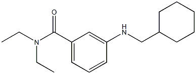 3-[(cyclohexylmethyl)amino]-N,N-diethylbenzamide Struktur