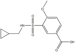 3-[(cyclopropylmethyl)sulfamoyl]-4-methoxybenzoic acid Struktur