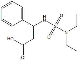 3-[(diethylsulfamoyl)amino]-3-phenylpropanoic acid 化学構造式